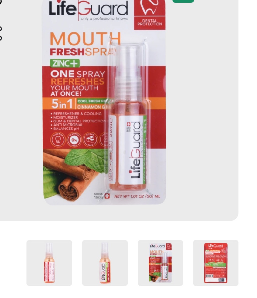 خوشبوکننده دهان با طعم دارچین و نعناع لایف گارد ۳۰میل