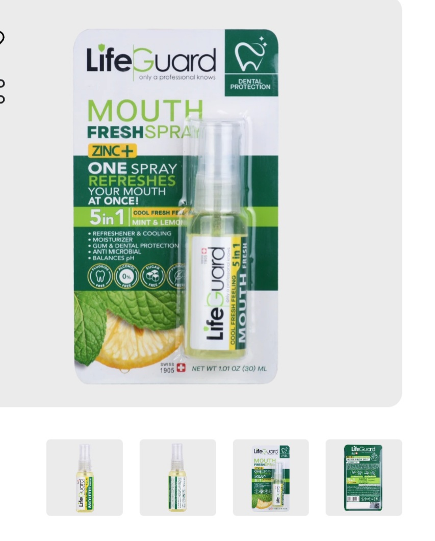 خوشبوکننده دهان با طعم نعناع و لیمو لایف‌ گارد ۳۰میل